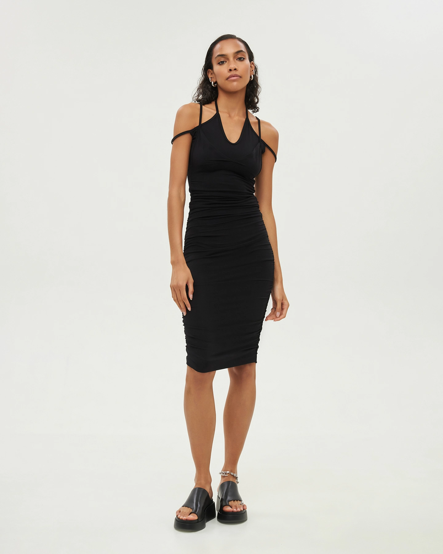 Strapless knit dress