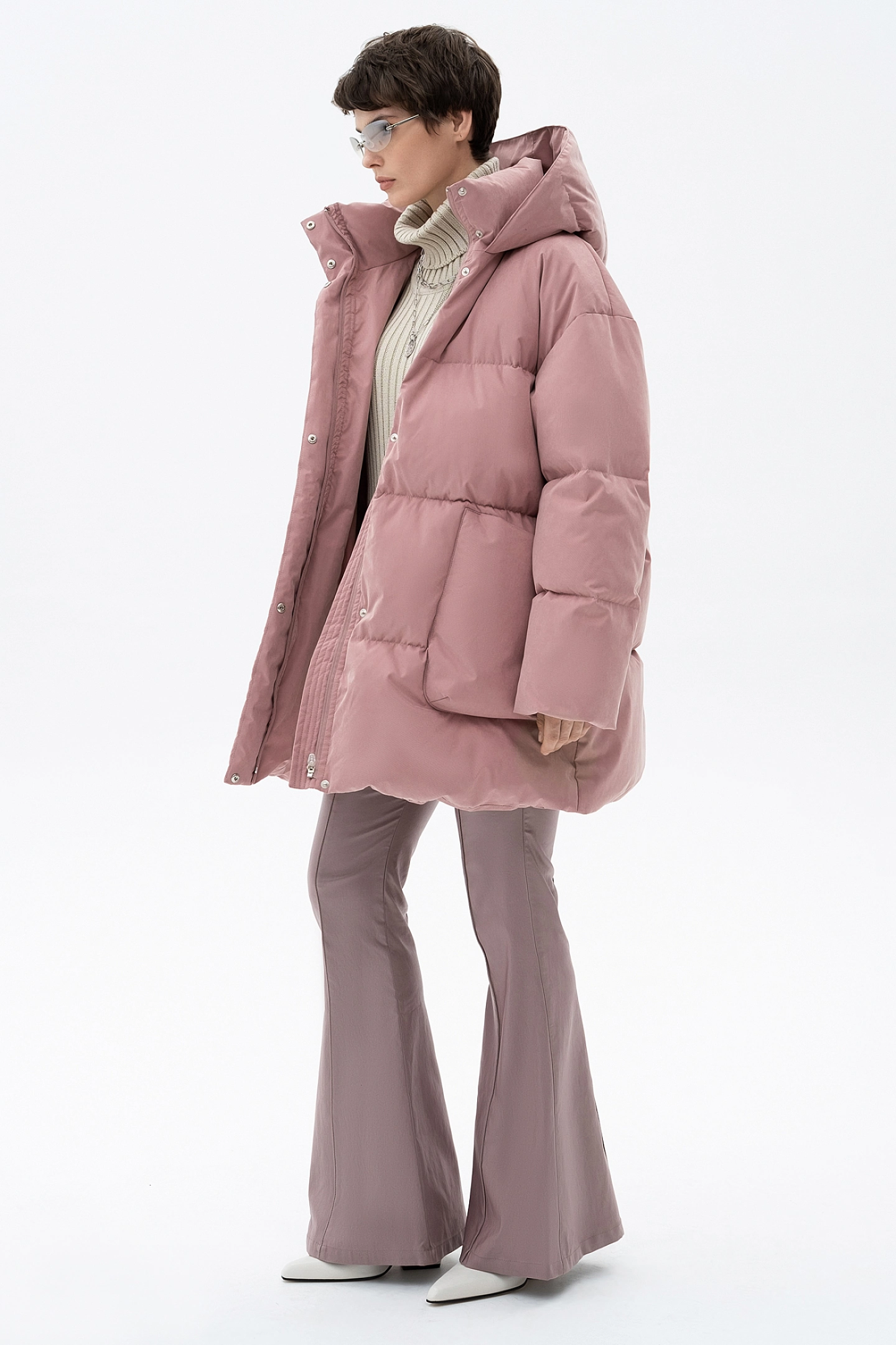 Пуховик свободного кроя