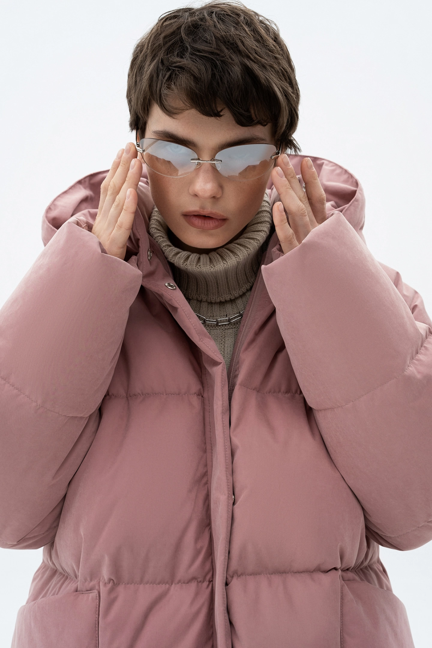 Пуховик свободного кроя