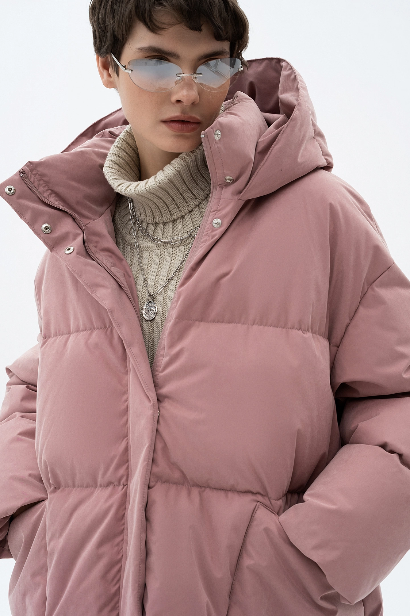 Пуховик свободного кроя