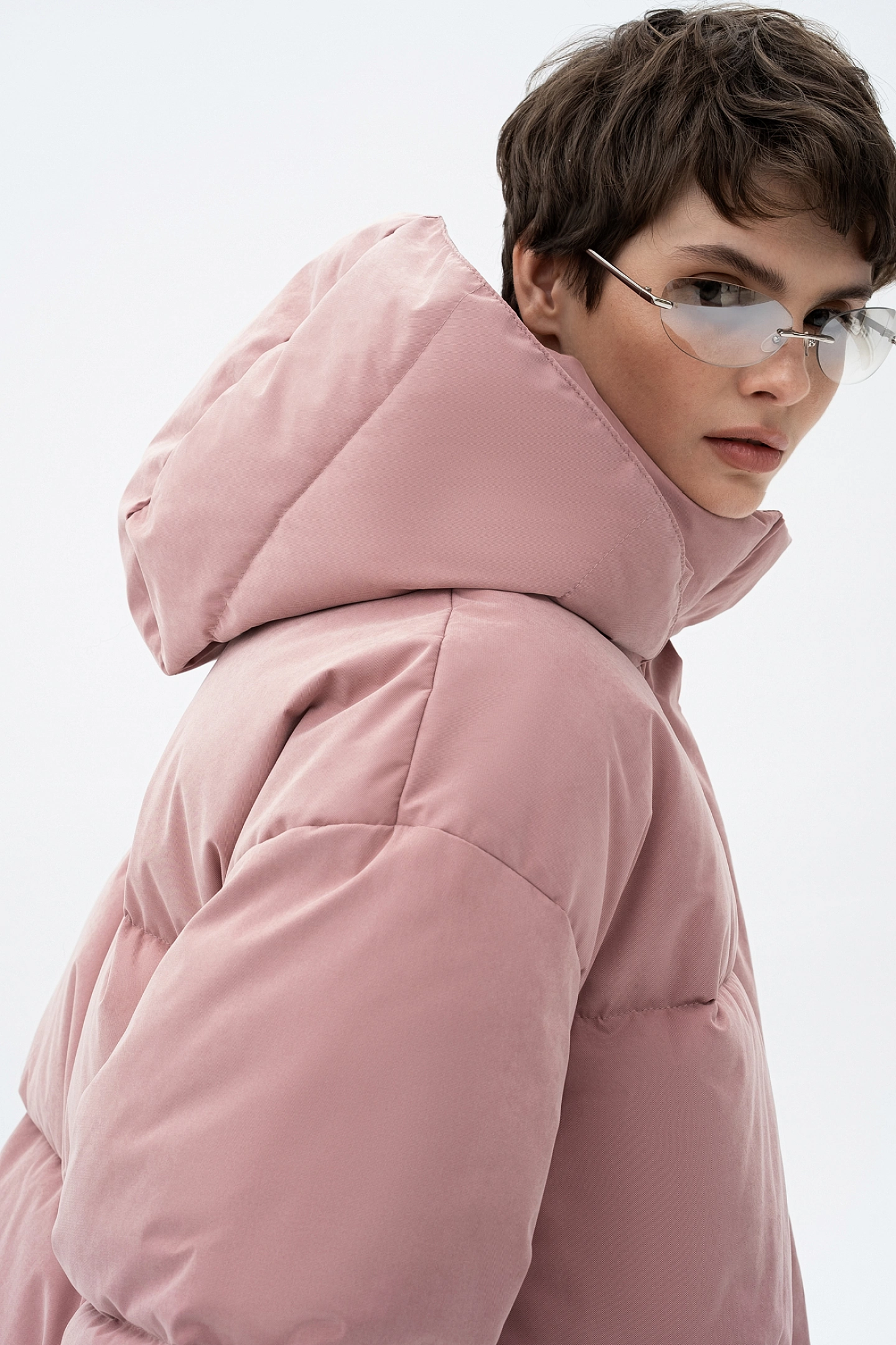 Пуховик свободного кроя