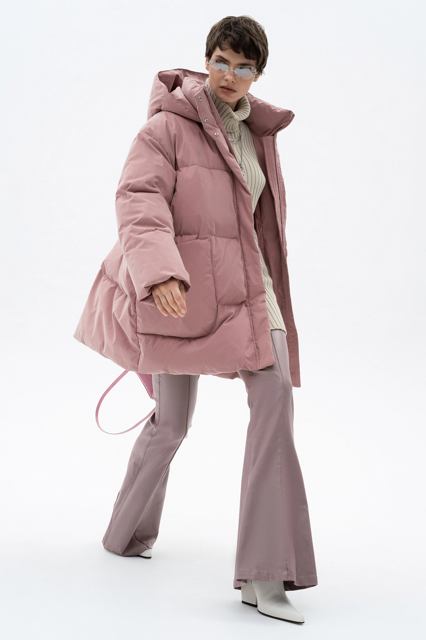 Пуховик свободного кроя