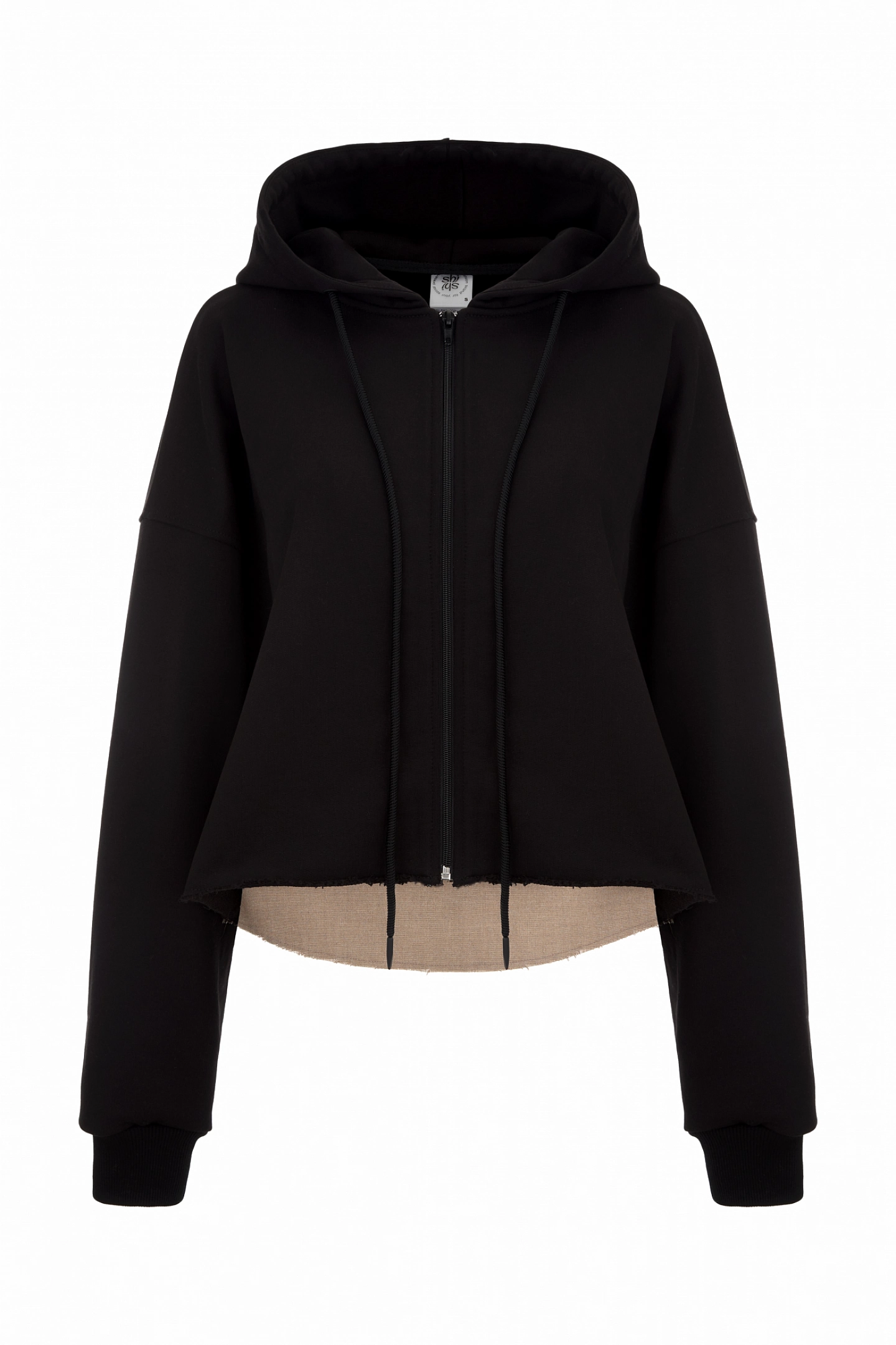 Худи с отделкой из фланели