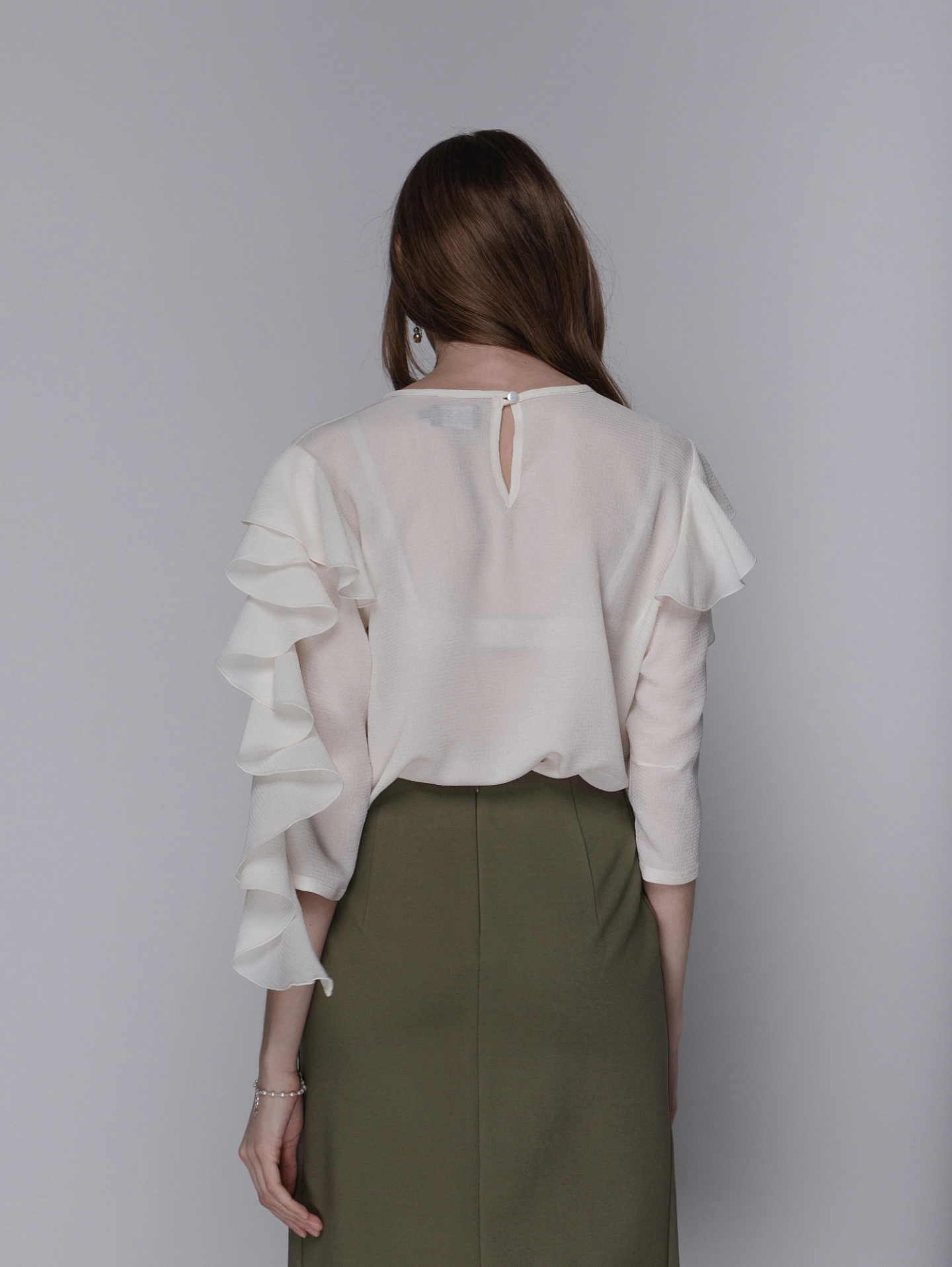 Юбка трикотажная с разрезом