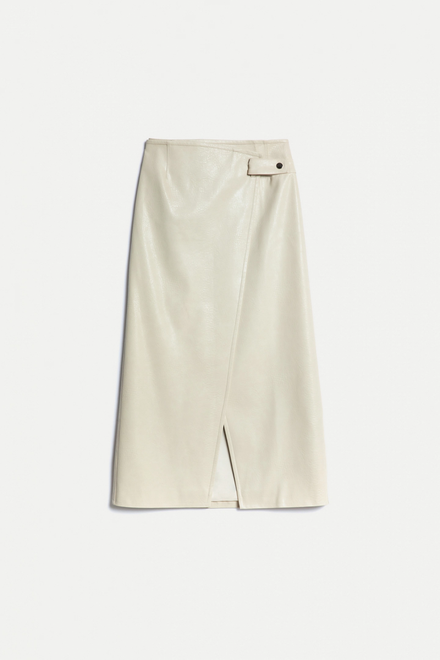 Юбка миди из эко-кожи