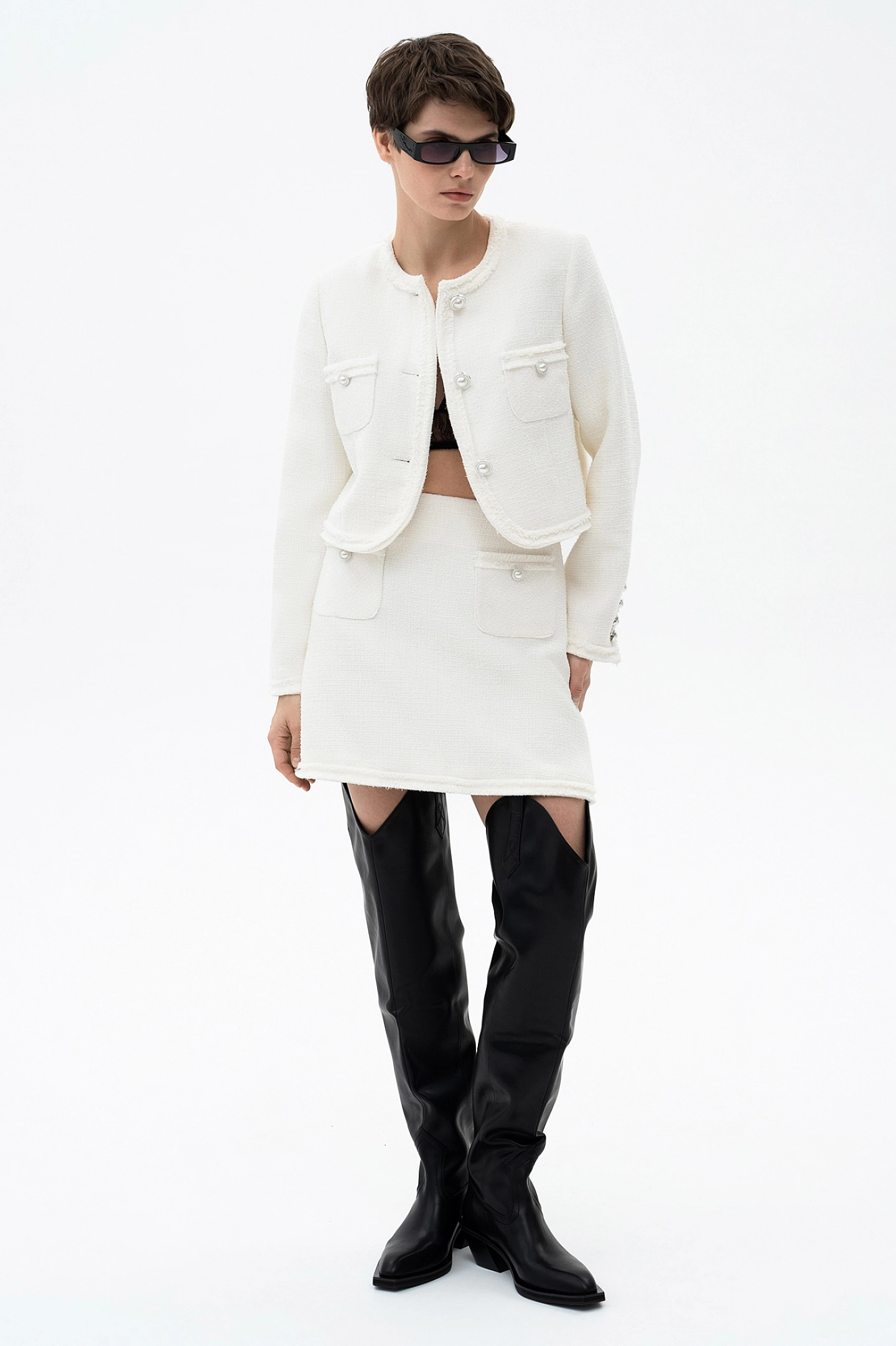 Юбка-мини из твида