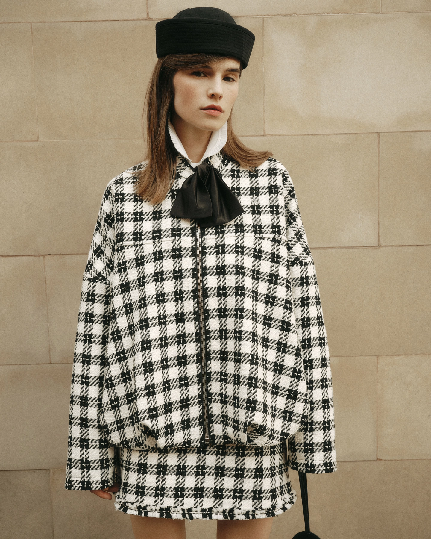 Юбка-мини из твида