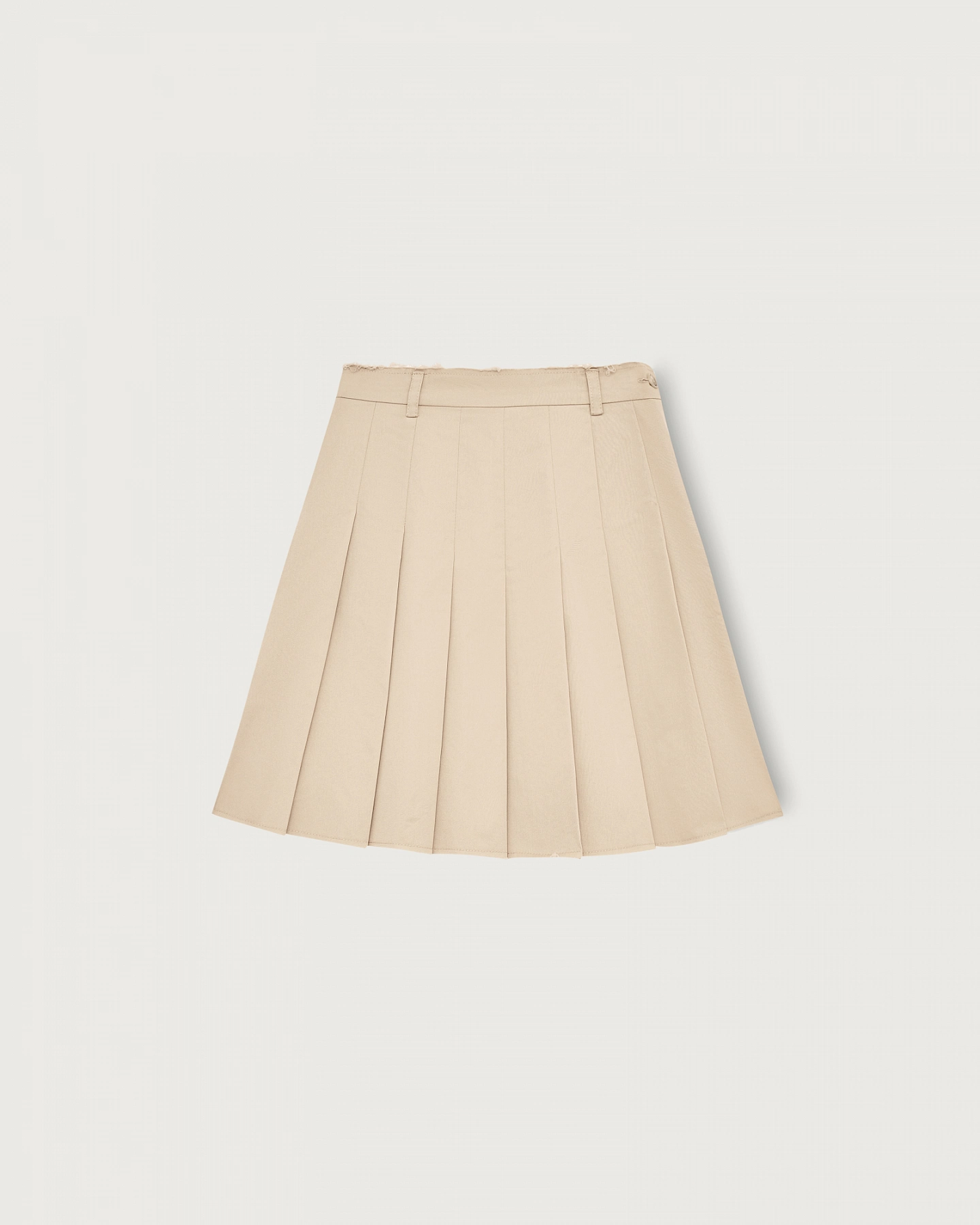 Cotton mini pleated skirt
