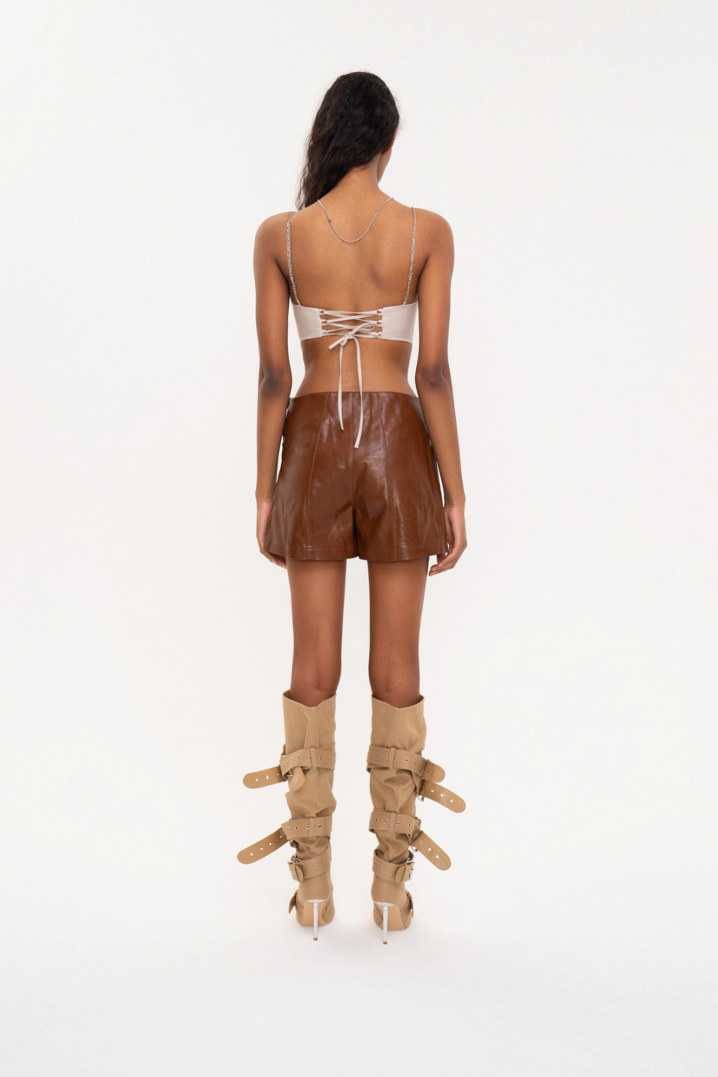 Шорты из эко-кожи