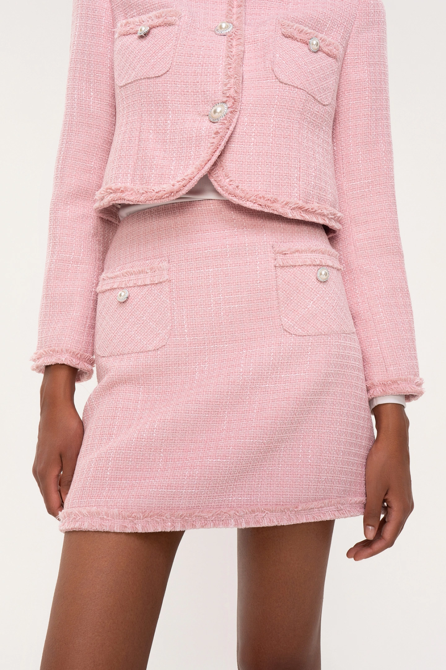 Tweed mini skirt