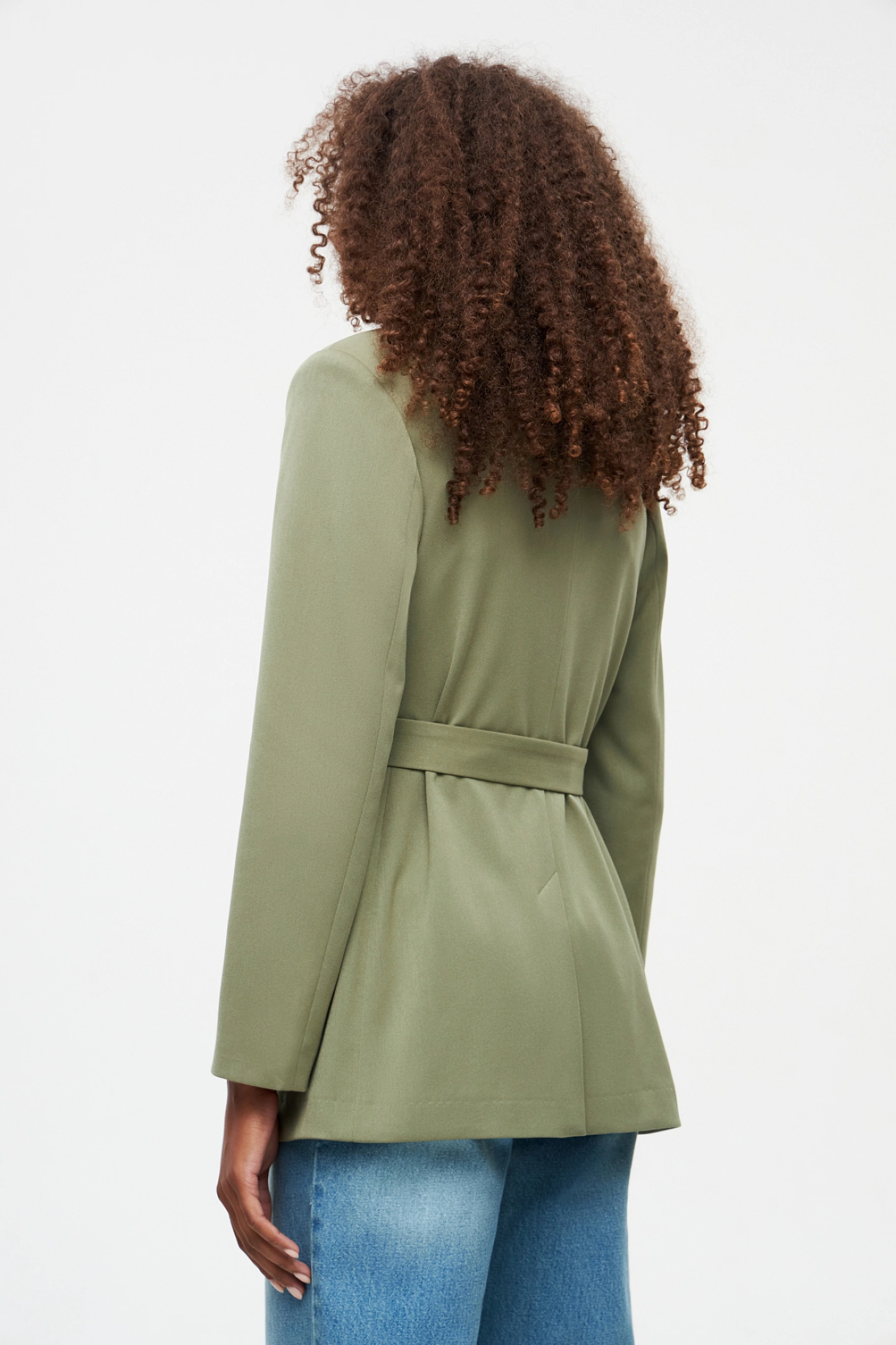 Жакет двубортный без подкладки