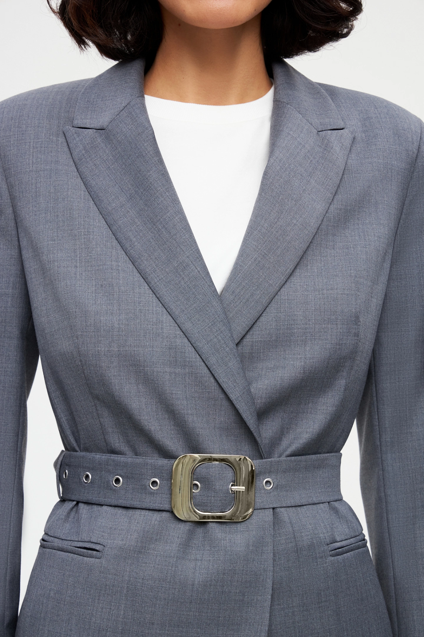 Жакет двубортный без подкладки