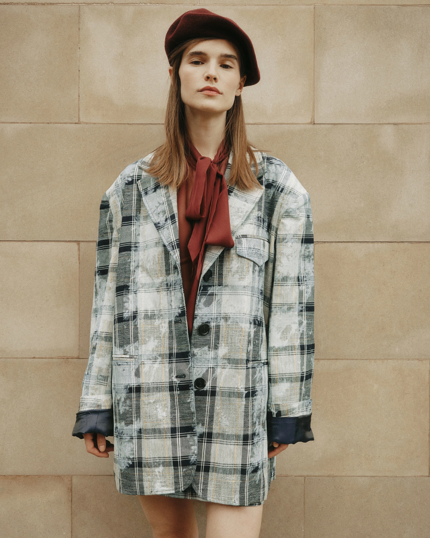 Жакет оверсайз в клетку