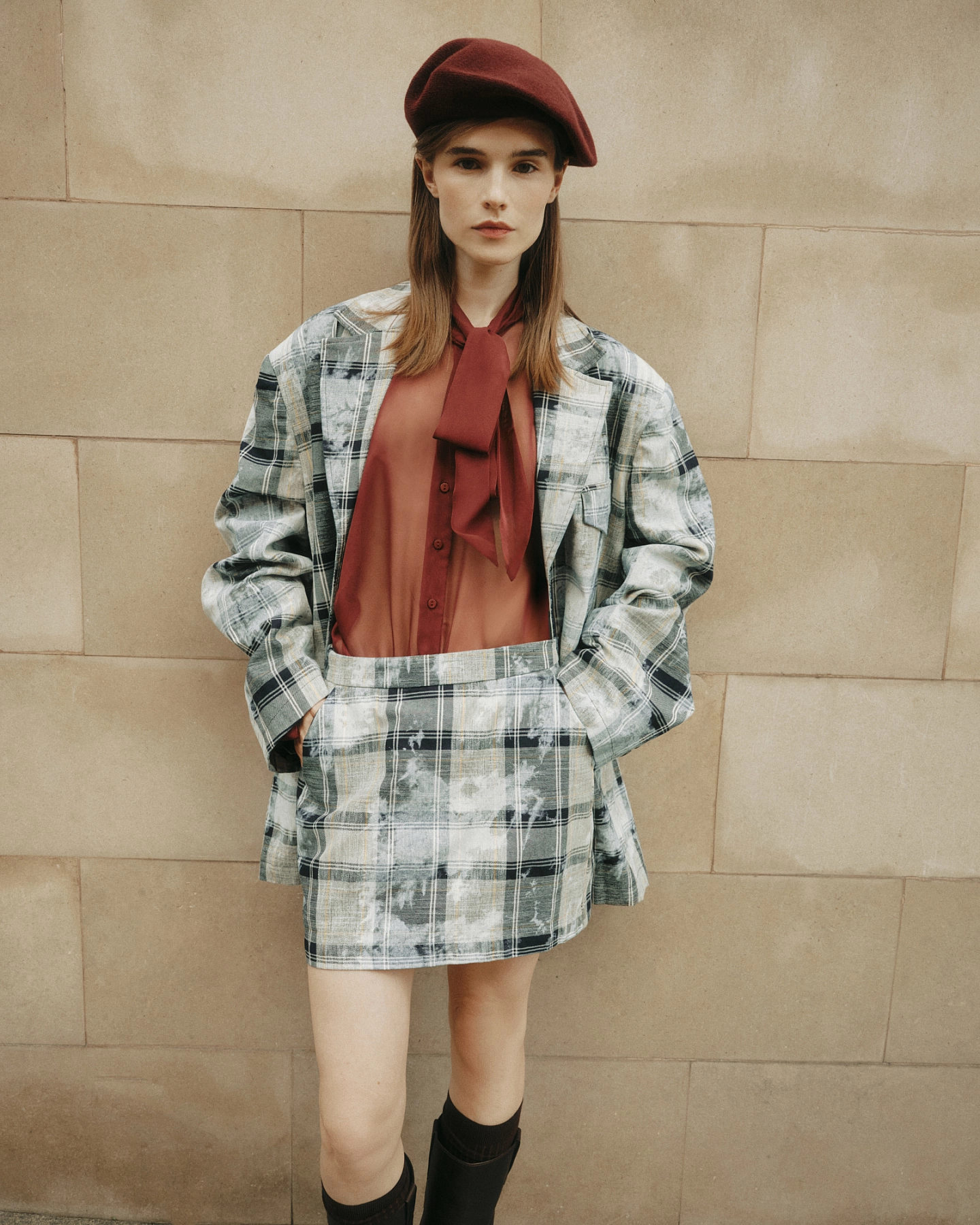 Жакет оверсайз в клетку