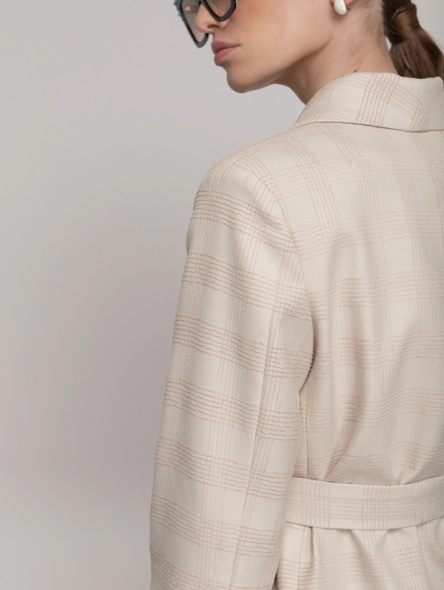 Жакет двубортный шаль