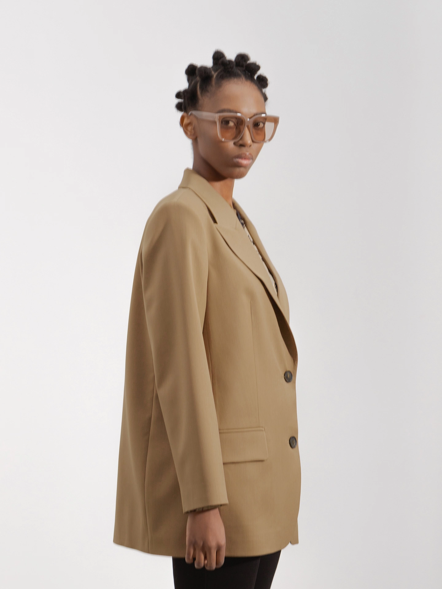 Однобортный жакет свободной формы