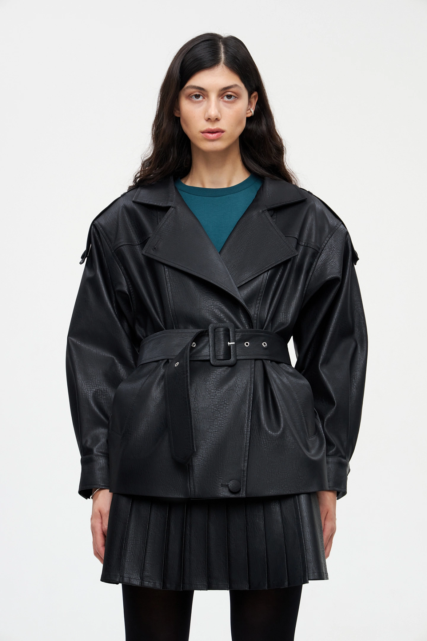 Double-breasted jacket with buttons