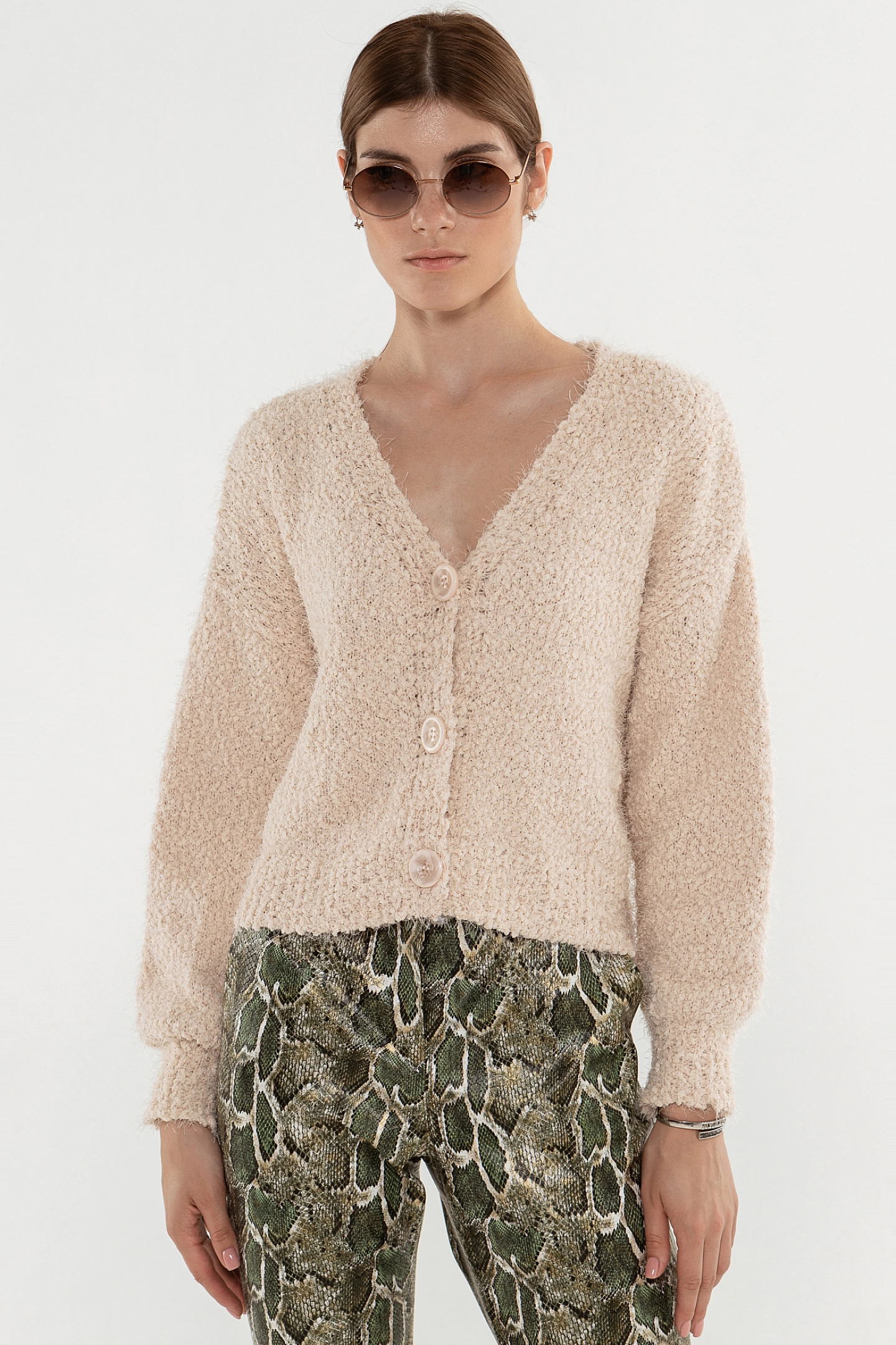 Knitted boucle cardigan — SHI-SHI