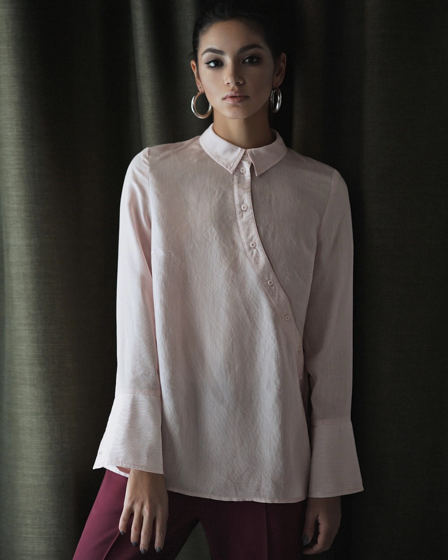 Рубашка с косой планкой