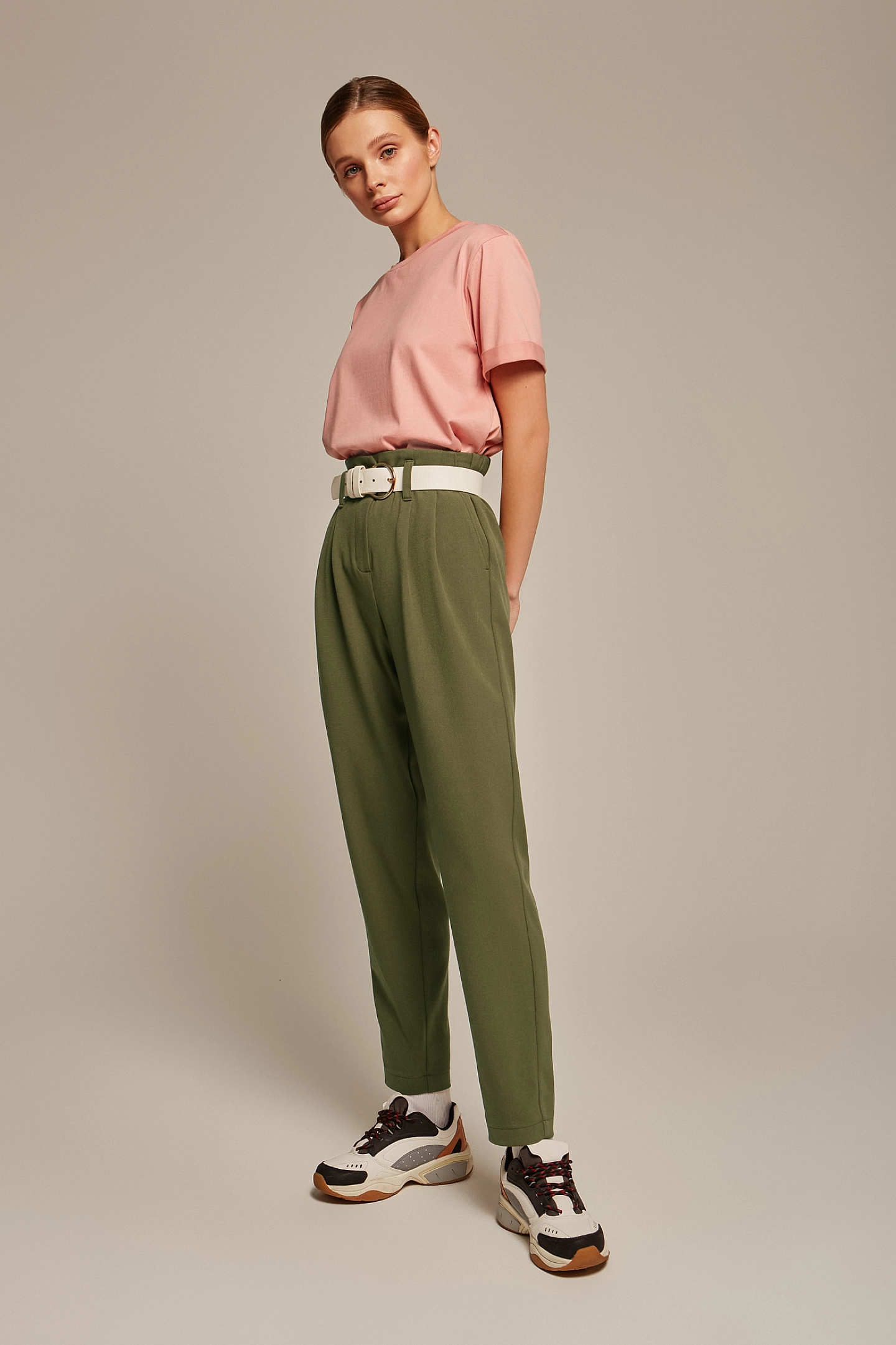 Брюки бананы без пояса