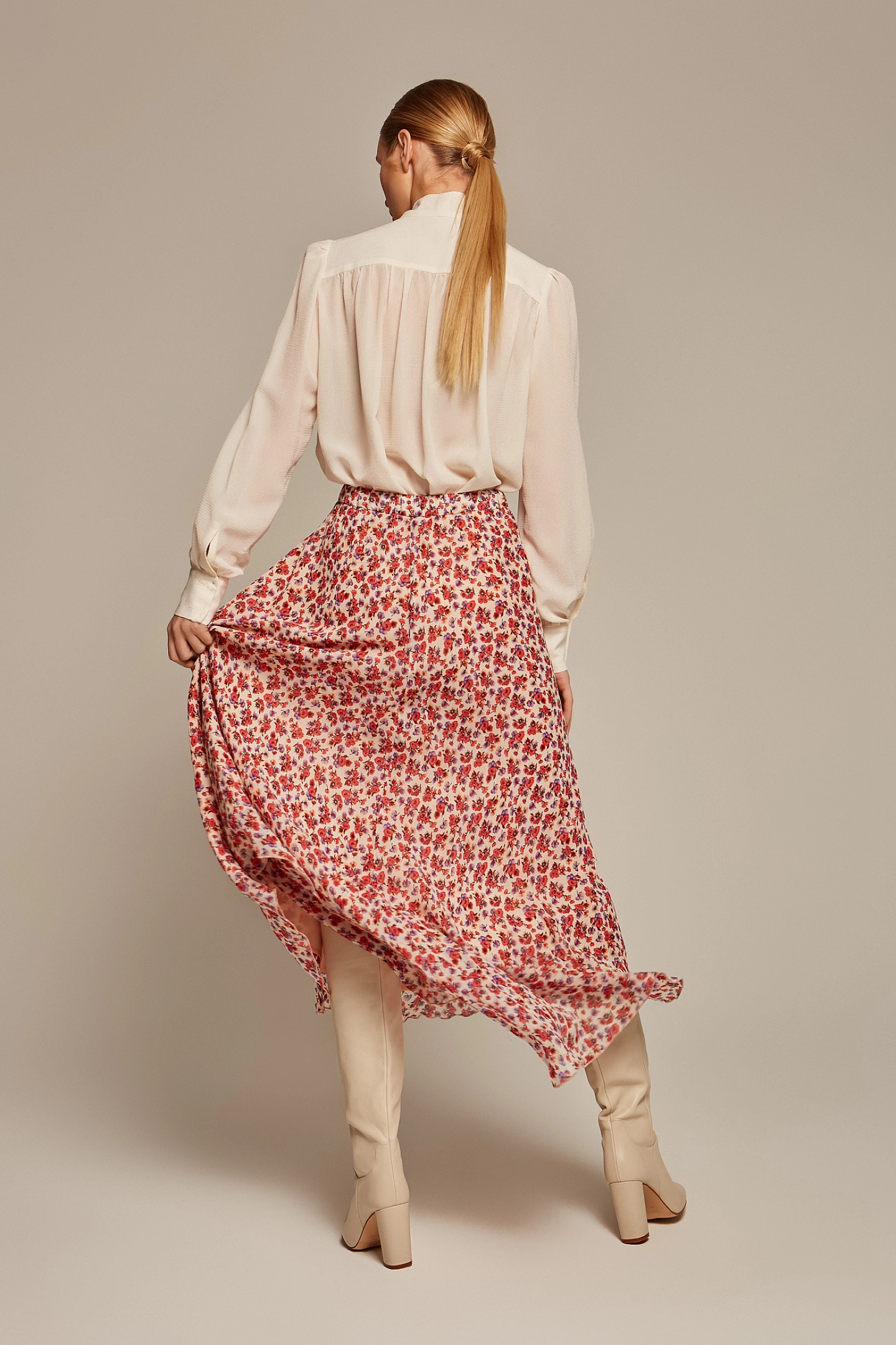 Юбка миди с асимметричным низом